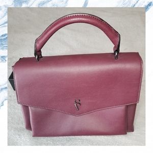 Simply Vera Wang wine maroon hand bag purse.
